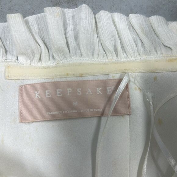 White Ruffled Crop Top from Keepsake - Size Medium - Like New - White Crop - Picture 4 of 4